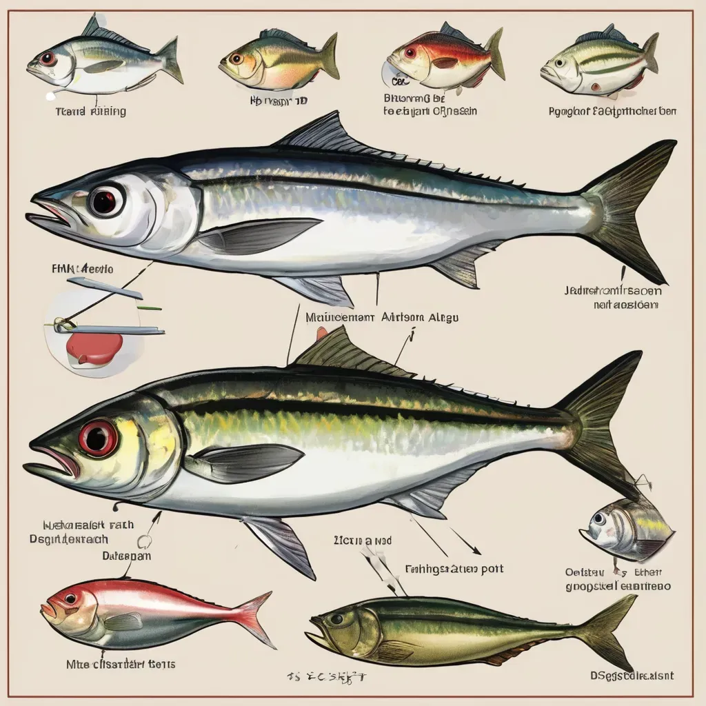 アジ釣りの仕掛け図