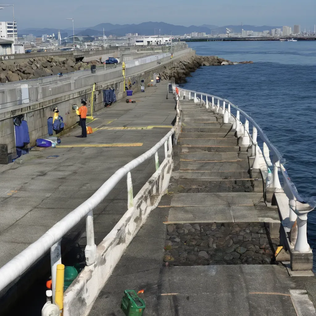 神戸沖堤防の釣り場